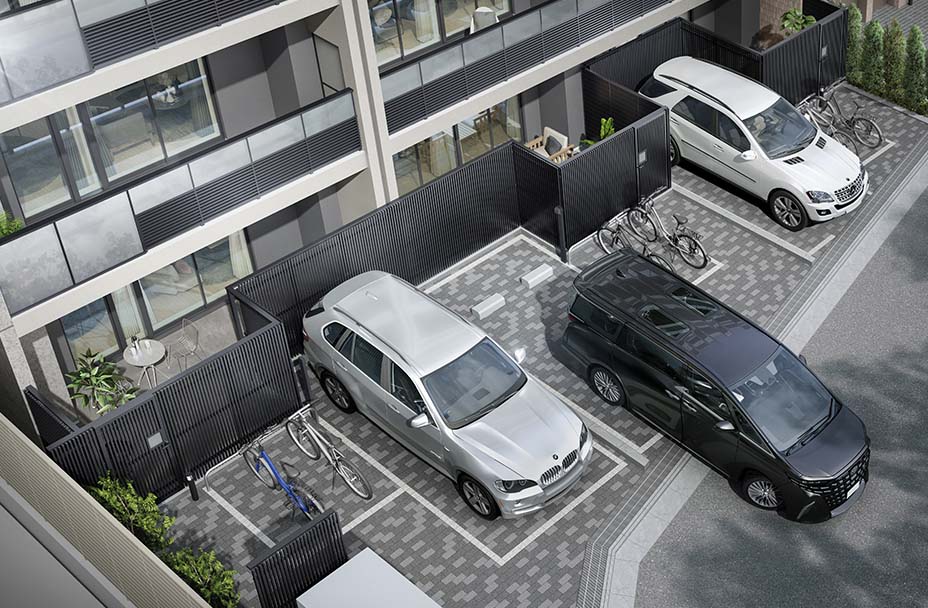 専用駐車場完成予想CG(E・F・G type)